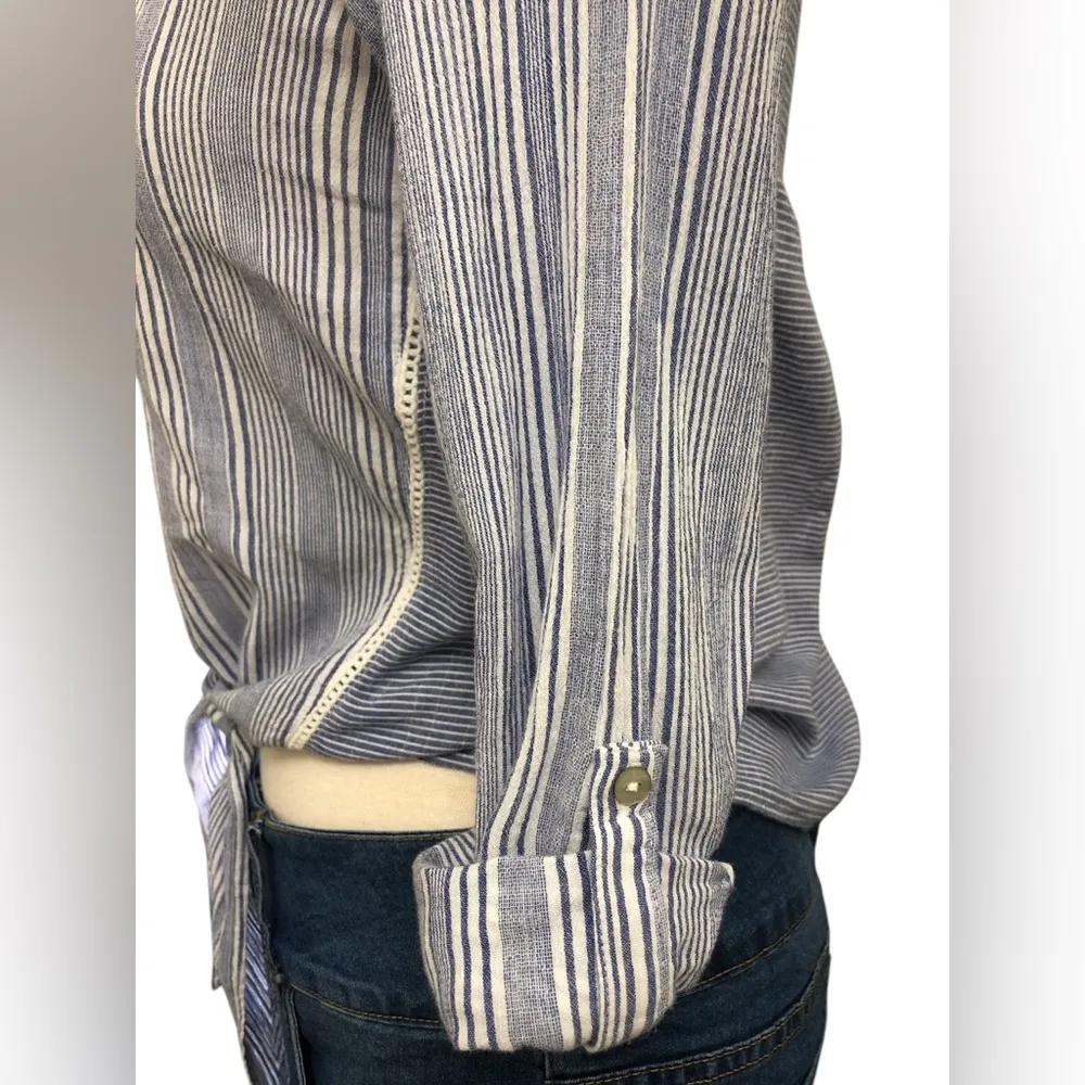 Lovestitch A lightweight long-sleeve top with a tie waist detail - Image 4