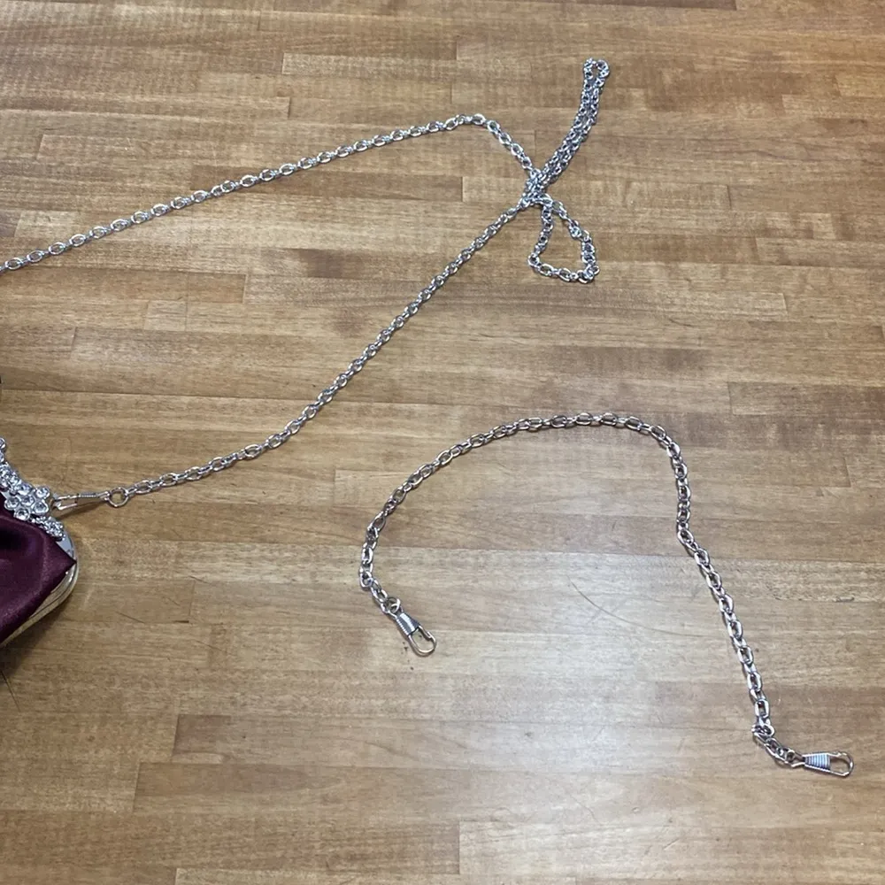 Satin Flower Clutch Purple - Image 5