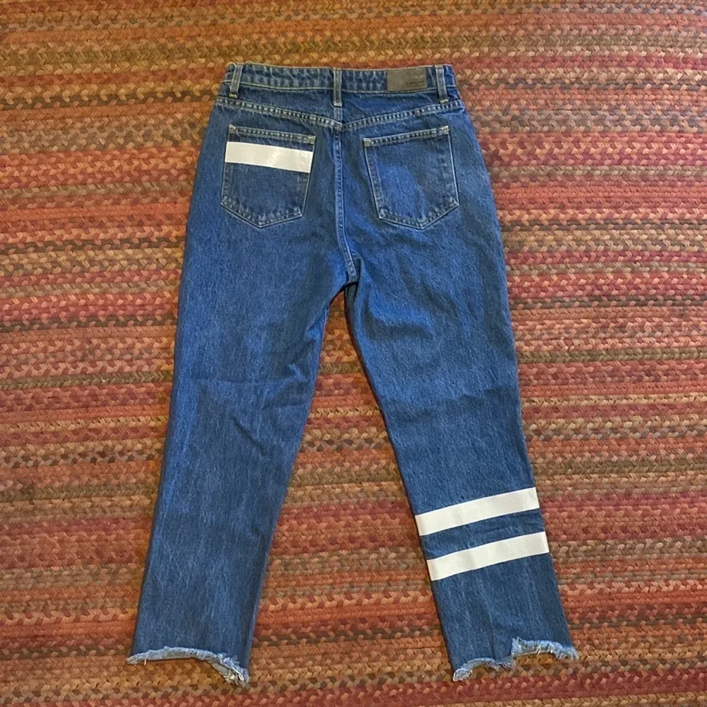 CARMAR LA REFLECTIVE STRIPE SAFETY CUTOFF JEANS Blue Size 27 - Image 4