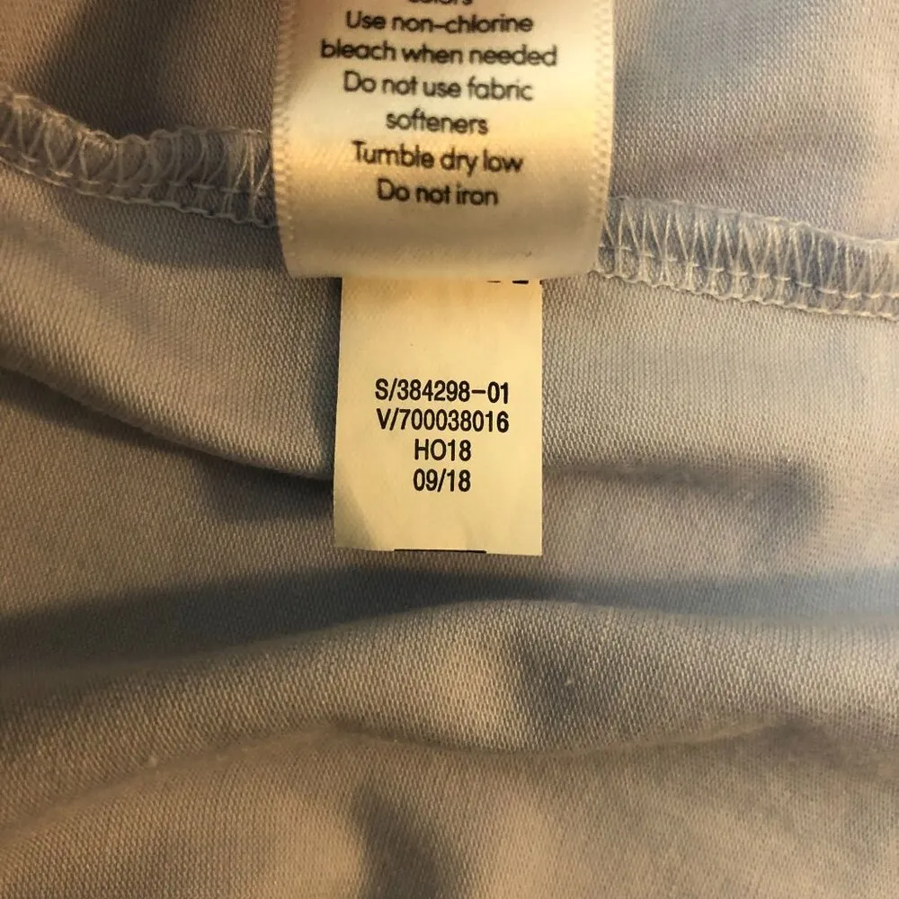 Athleta Essence Semi Fit Long Sleeve Top Light Blue Split Back XS - Image 5