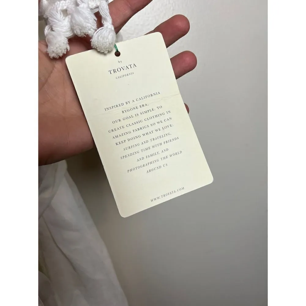 Trovata Birds of Paradis The Alana Sundress in Antique White NWT Sz. XS - Image 6