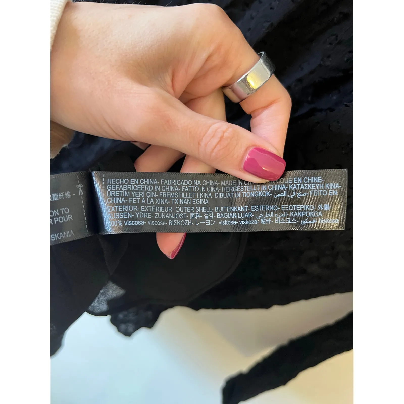 Massimo Dutti Sheer Polka Dot V-Neck Blouse - Image 5