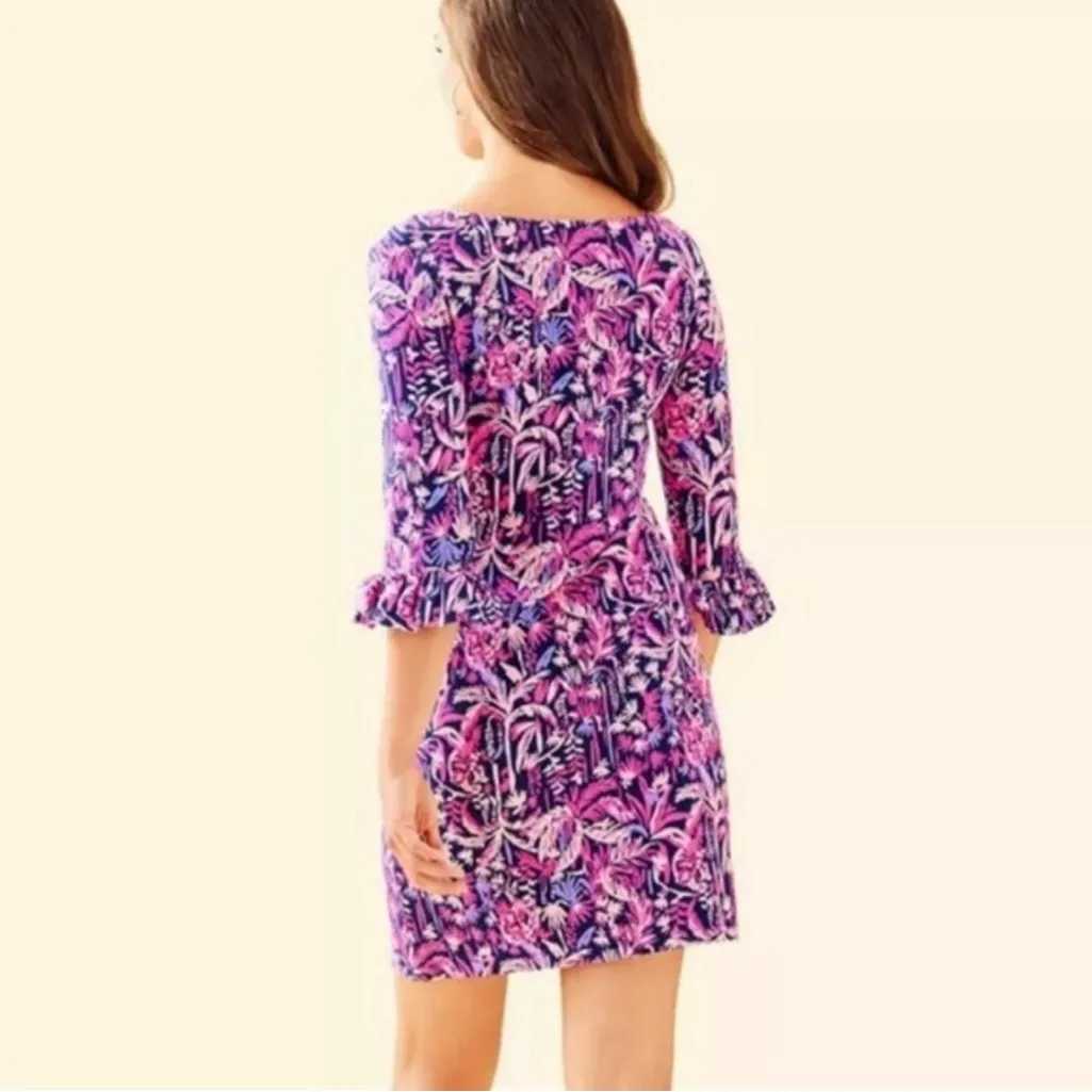 Lilly Pulitzer UPF 50+ Sophie Ruffle Dress pink blue tropical XS new w/o tags - Image 2