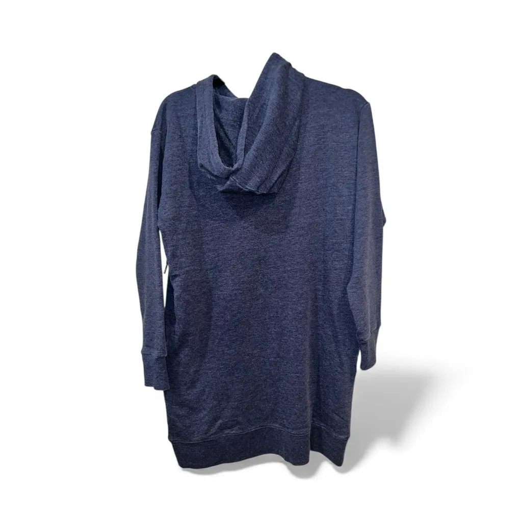 525 America Distressed Hoodie Dress Size Small NWT Pockets Ink color Blue - Image 3