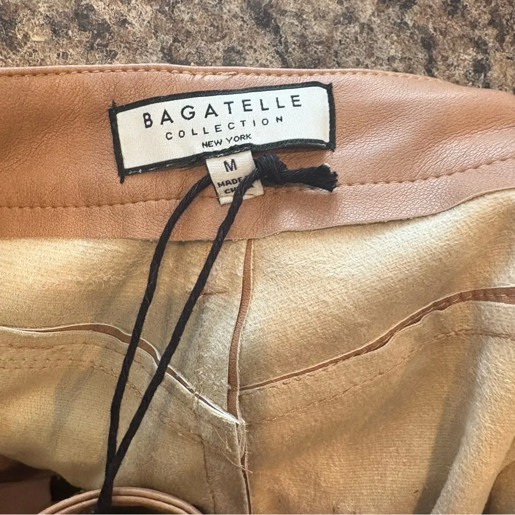 Bagatelle Tan Faux Leather Pants Size‎ Medium - Image 6