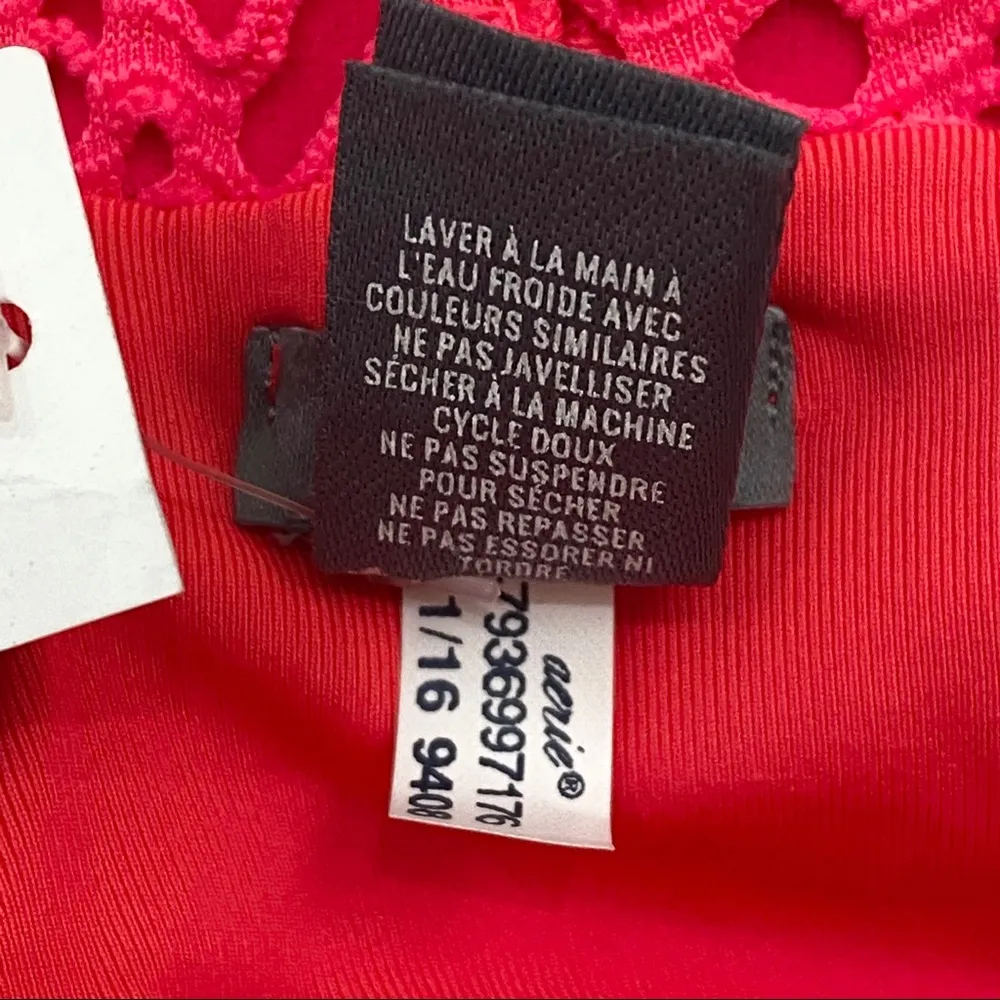 Aerie Off the Shoulder Neon Pink One Pc Swimsuit - Image 12