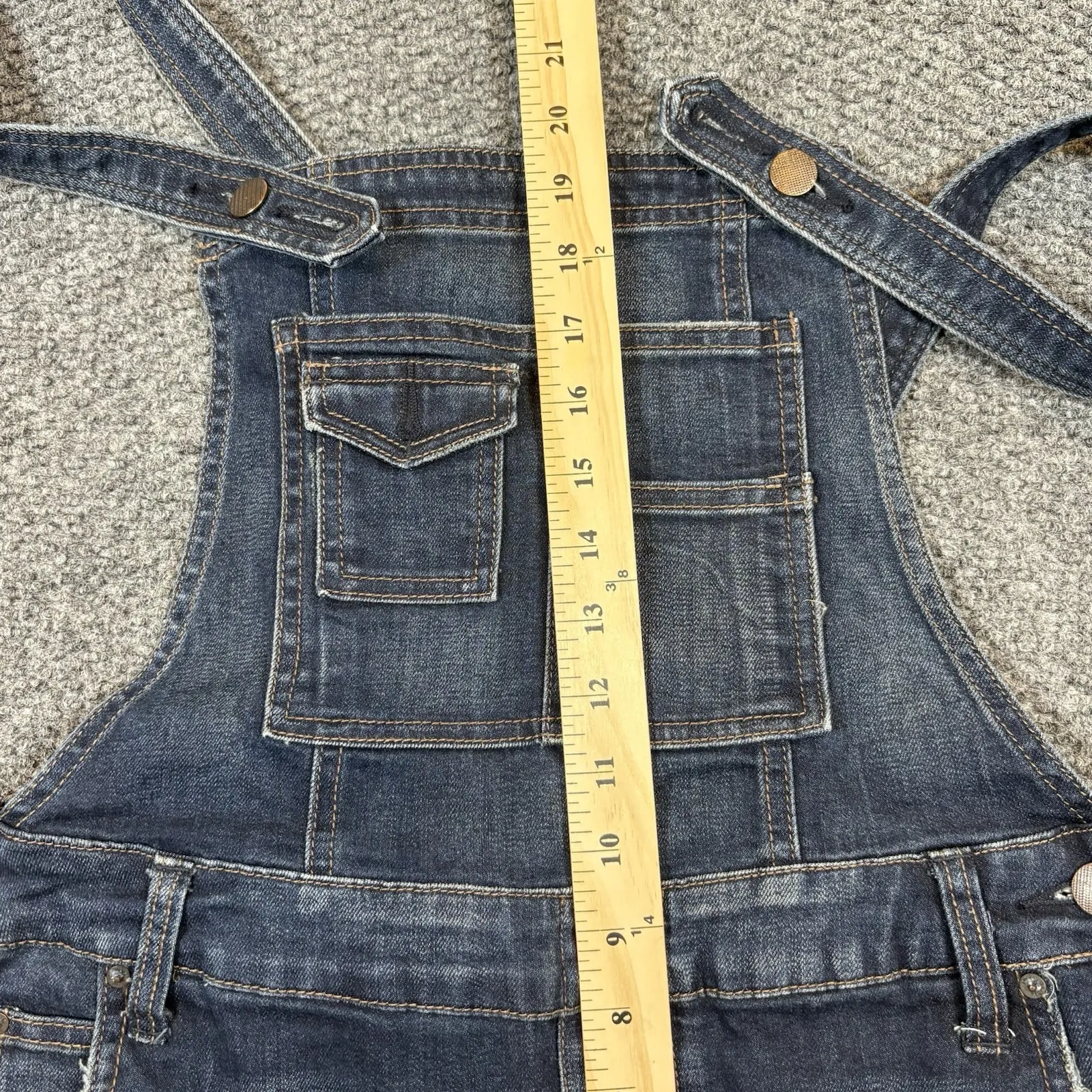 Free People Denim Overalls Women's Size 27 Blue Overall Jumpsuit - Image 8