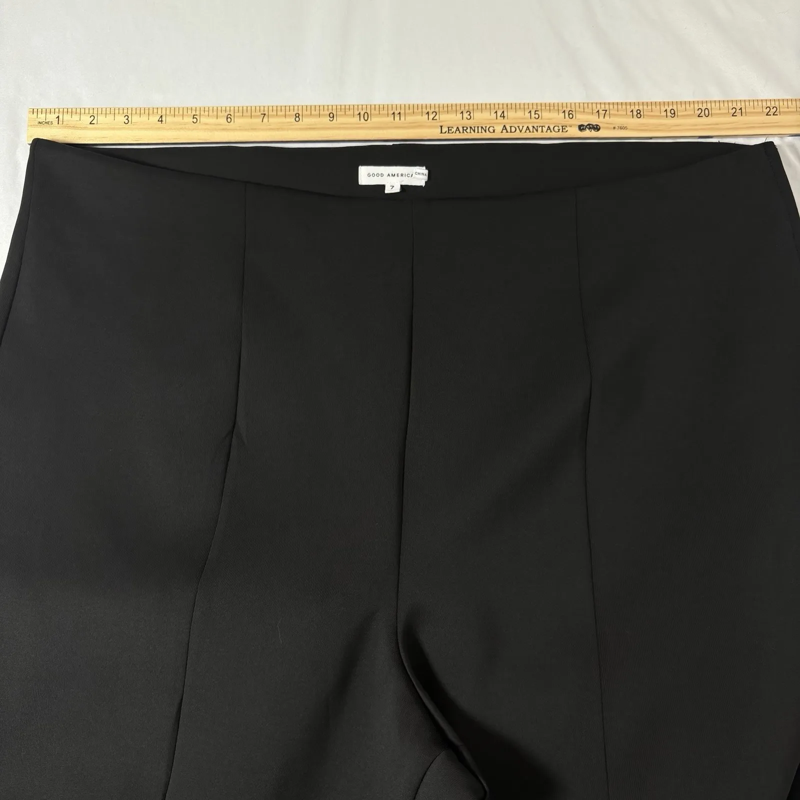 Good American GWB0066 Black Scuba Flare Ankle Zip Pants Sz 7 Plus Size Business‎ - Image 8
