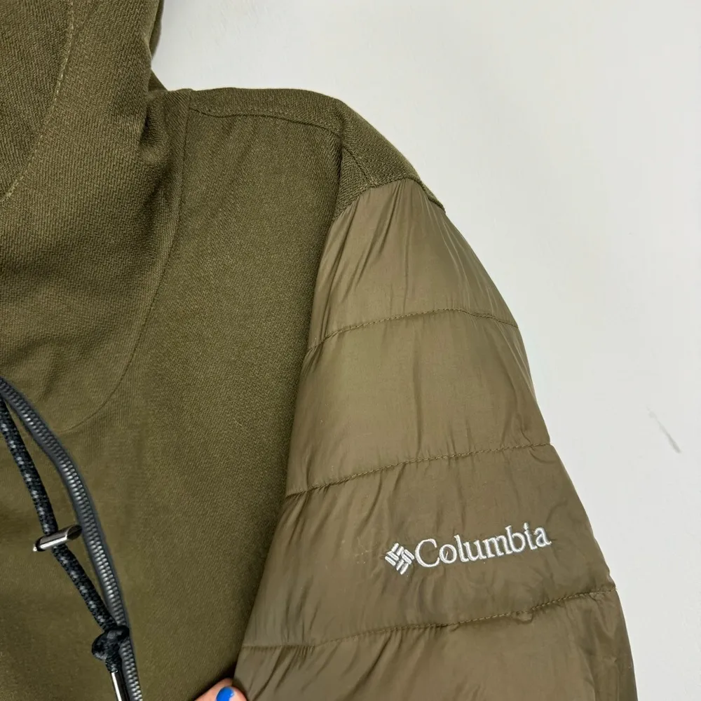 Columbia Boundary Bay Hybrid Jacket Sz Medium Womens Army Olive Green - Image 7
