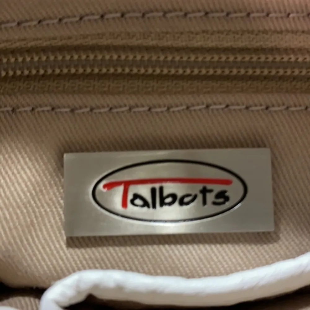 Women's Talbots Over Shoulder/Hobo Beige & White Bag EUC #3068 - Image 5