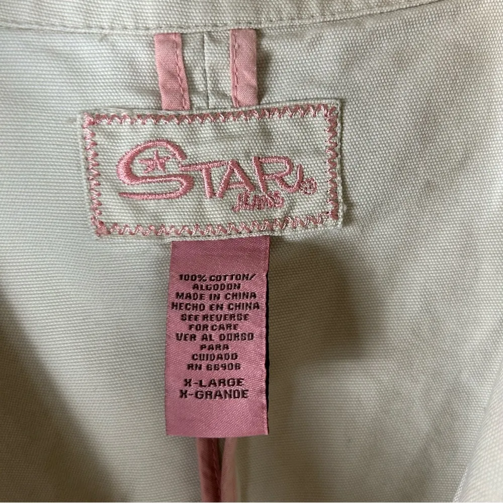 Y2K Star Jeans | Khaki Utility Jacket Tan Size XL - Image 6