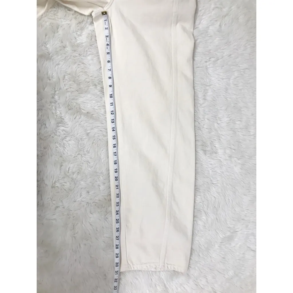 New APIECE APART Meridian Straight Leg Jeans‎ High Waist Rise Ecru Cream Size 28 - Image 15