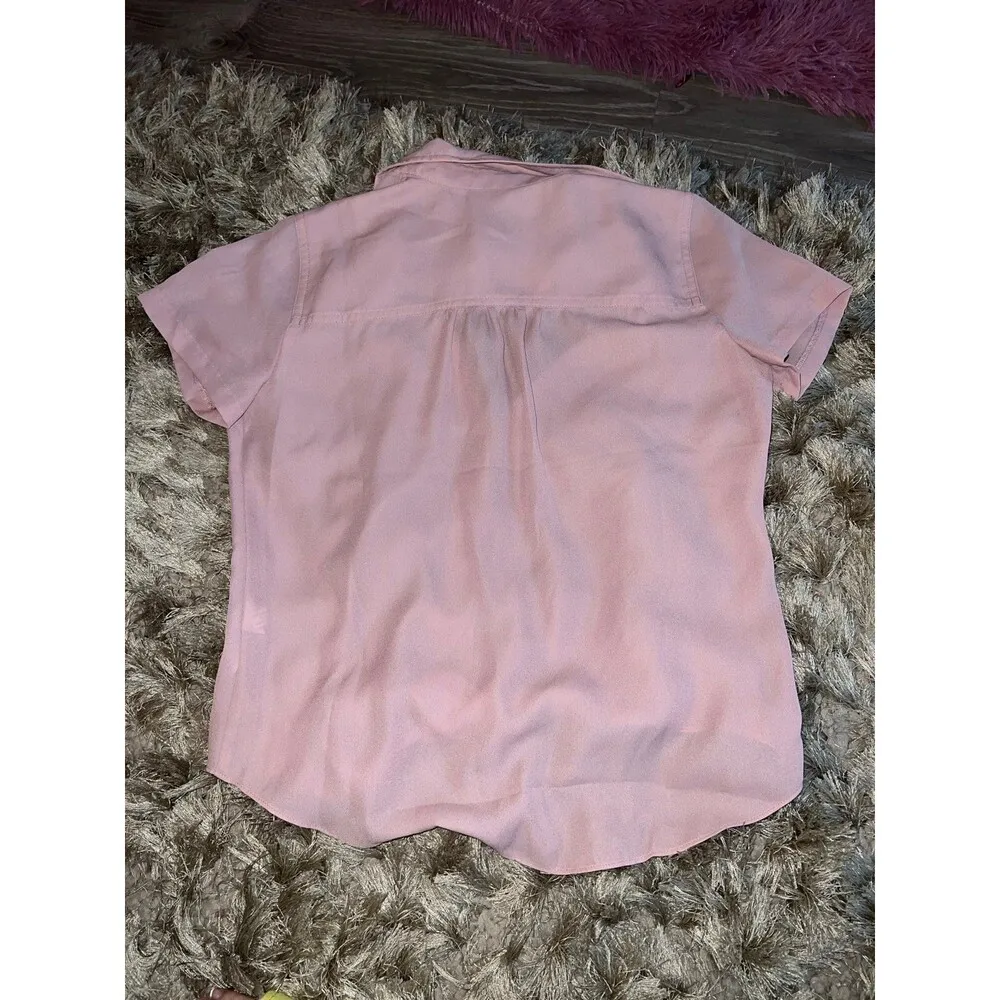 J Crew Tie Front Button Up Top sz XXS NWT - Image 3