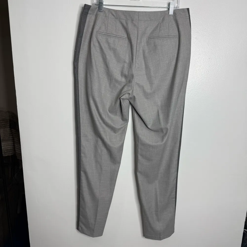 NWT J. JILL Grey Heather Side Stripe Tuxedo Dress Pant 210703 w/ Pockets 14 Tall - Image 6