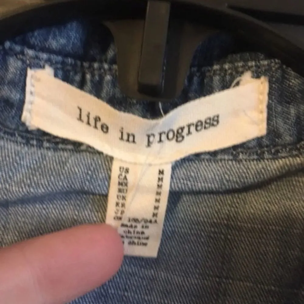 Life in Progress  medium plaid button dow - Image 2