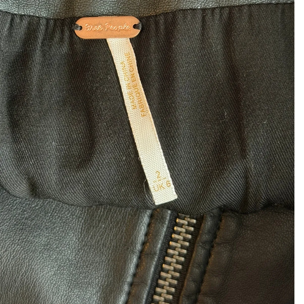 Free People Layla Vegan Mini Skirt Black Faux Leather Size 2 / XS - Image 5