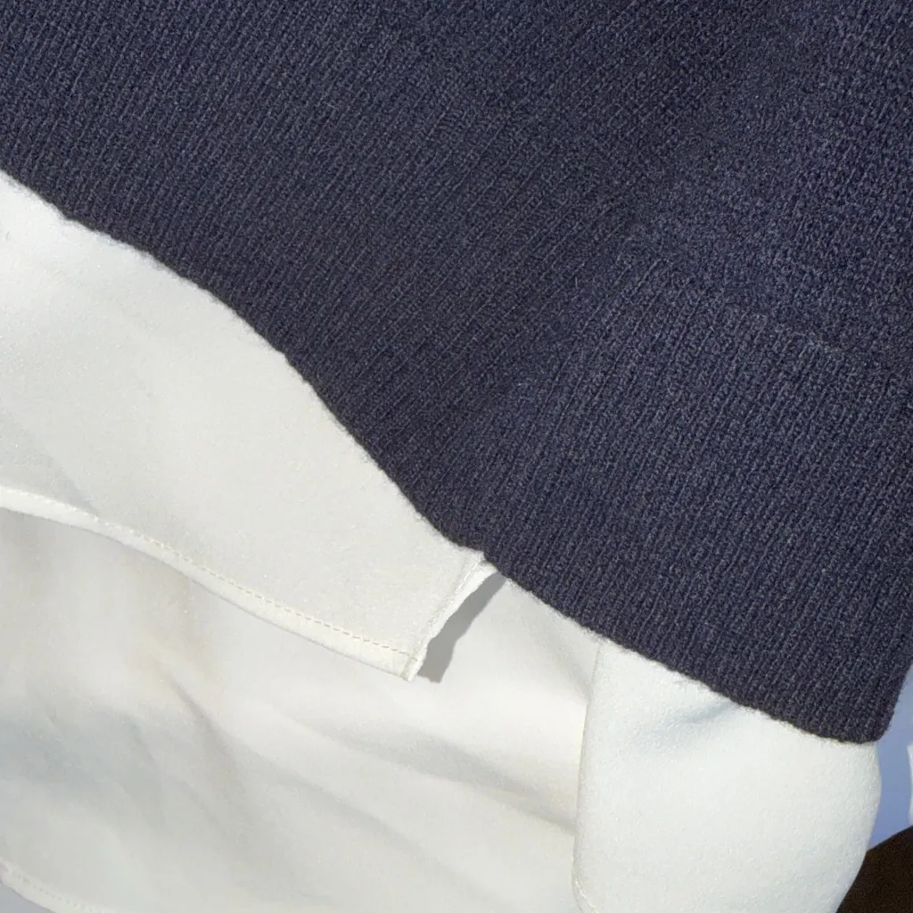 Ted Baker London Blue Sweater with Pearl Collar - Image 6