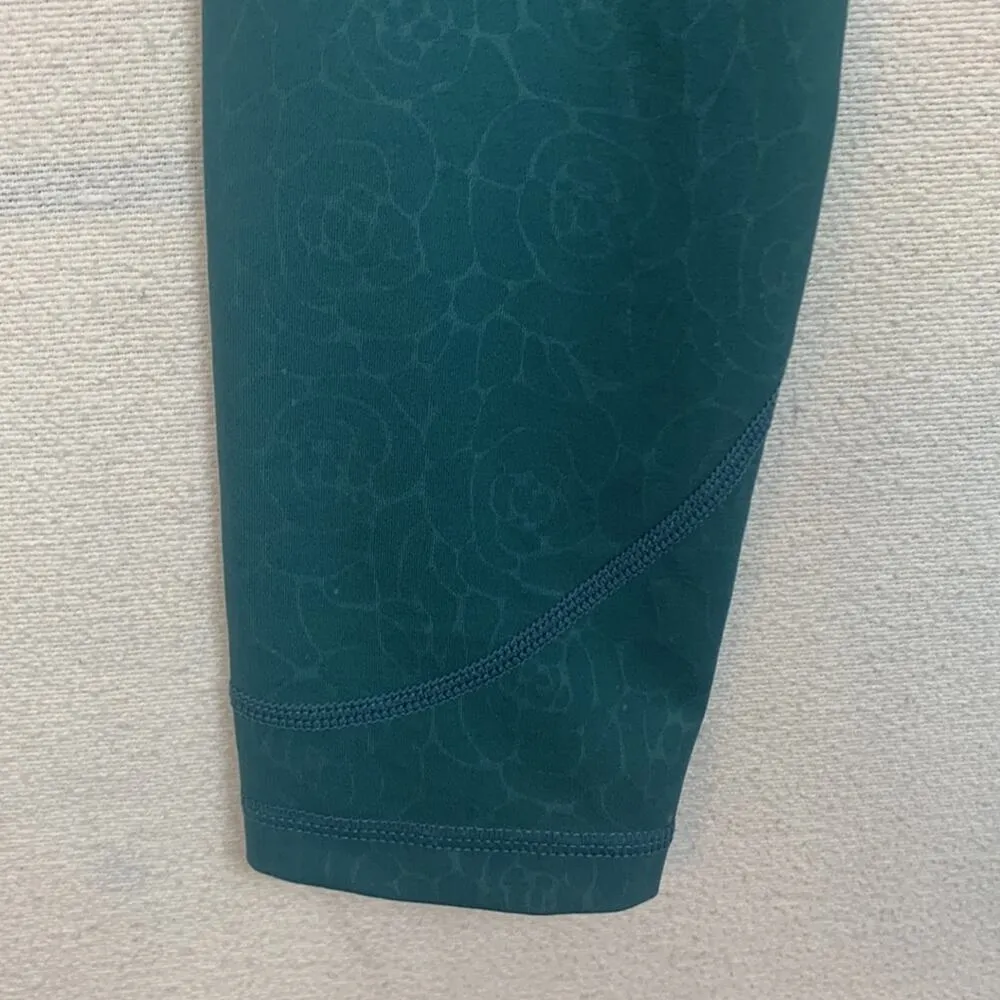 Zyia Active size 2 xs teal leggings floral flower active gym lulu workout pocket - Image 8