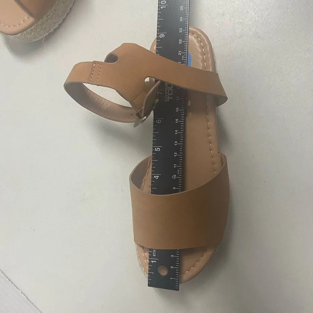 Mudd  Women’s Espadrille Sandals Tan Sz 6 Ankle Strap Buckle Open Toe New‎ No Box - Image 6