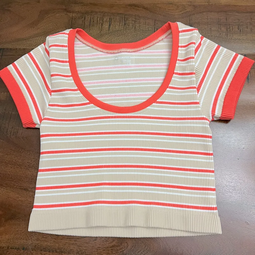 Aerie Offline Seamless Ribbed Crop Top – Size Medium - Image 2