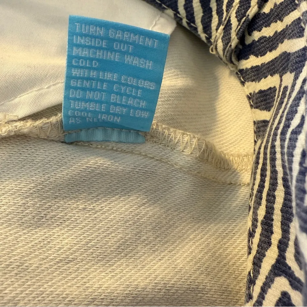 J. McLaughlin Women’s Geometric Print Skinny Jeans Blue Size 6 - Image 7