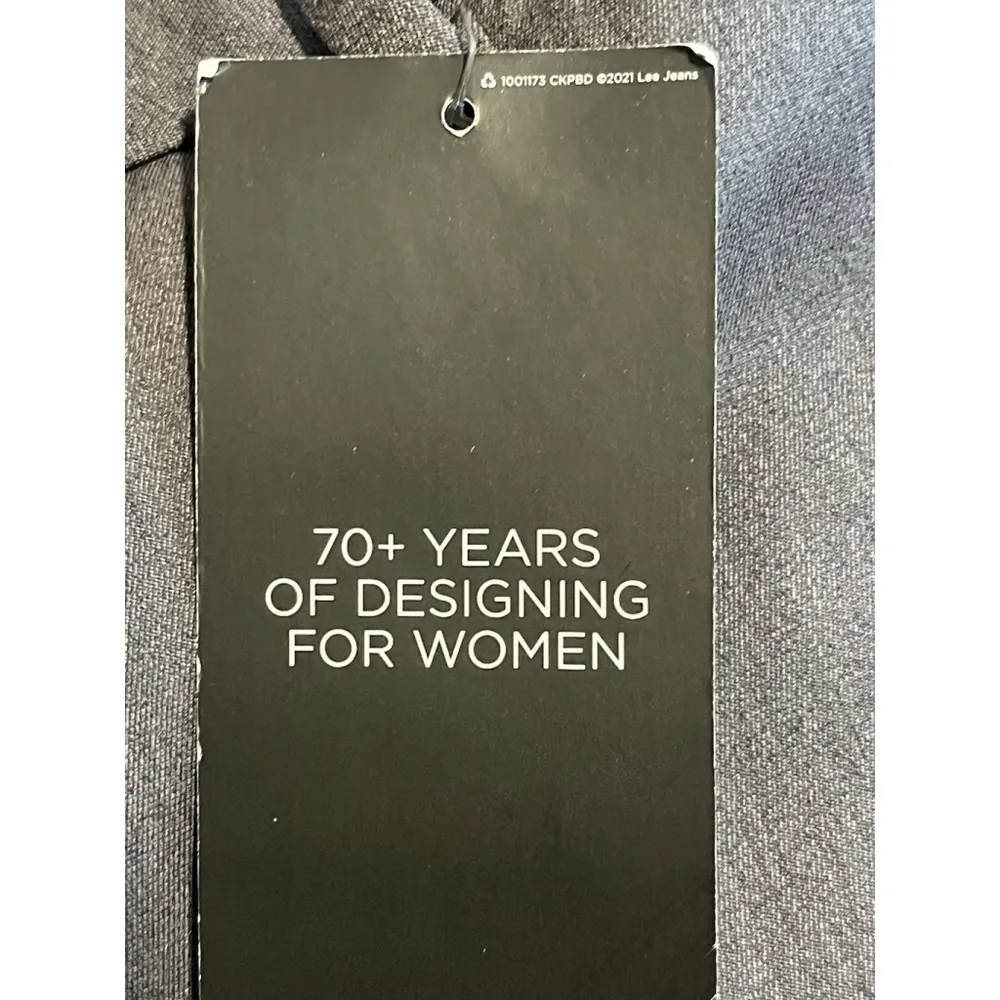 Lee Pants Womens 16M Gray Wrinkle Free Straight Leg Dress Business Formal NWT - Image 8