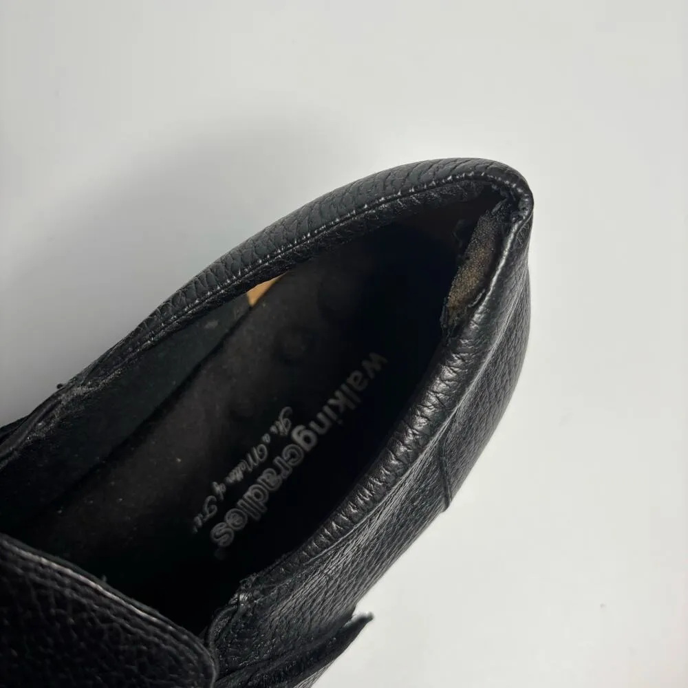 Walking Cradles Eliot Slips Ons in Black Tumbled Leather (Wide) Size 7 - Image 9