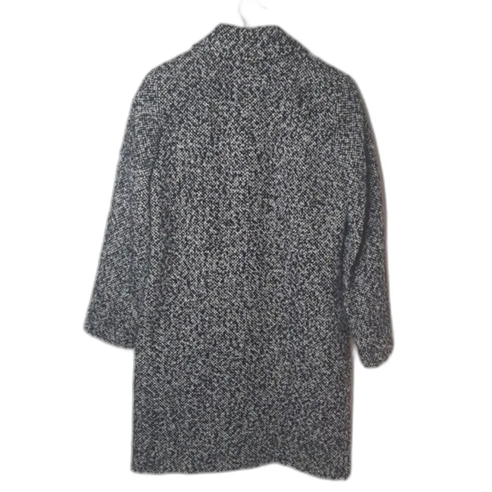 J.G. Hook Vintage 1980s Black and White Tweed Peacoat Twee Size 4Petite - Image 2