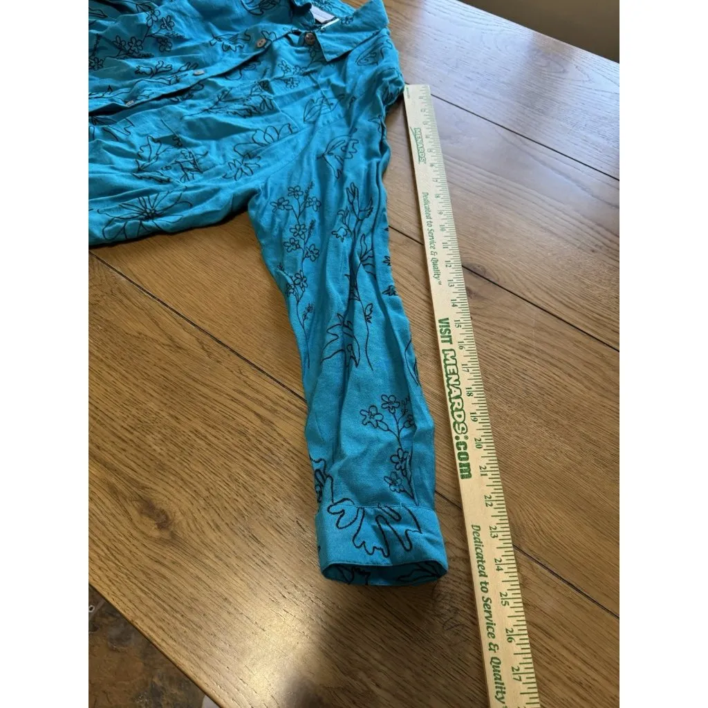 Alfred Dunner Button Down Women Shirt Size‎ 18 Floral Embroidered Rayon Blend - Image 6