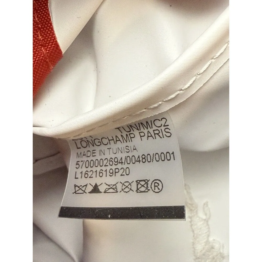 Longchamp Le Pliage Club Medium Top Handle Nylon Tote VERMILLION Red New - Image 7