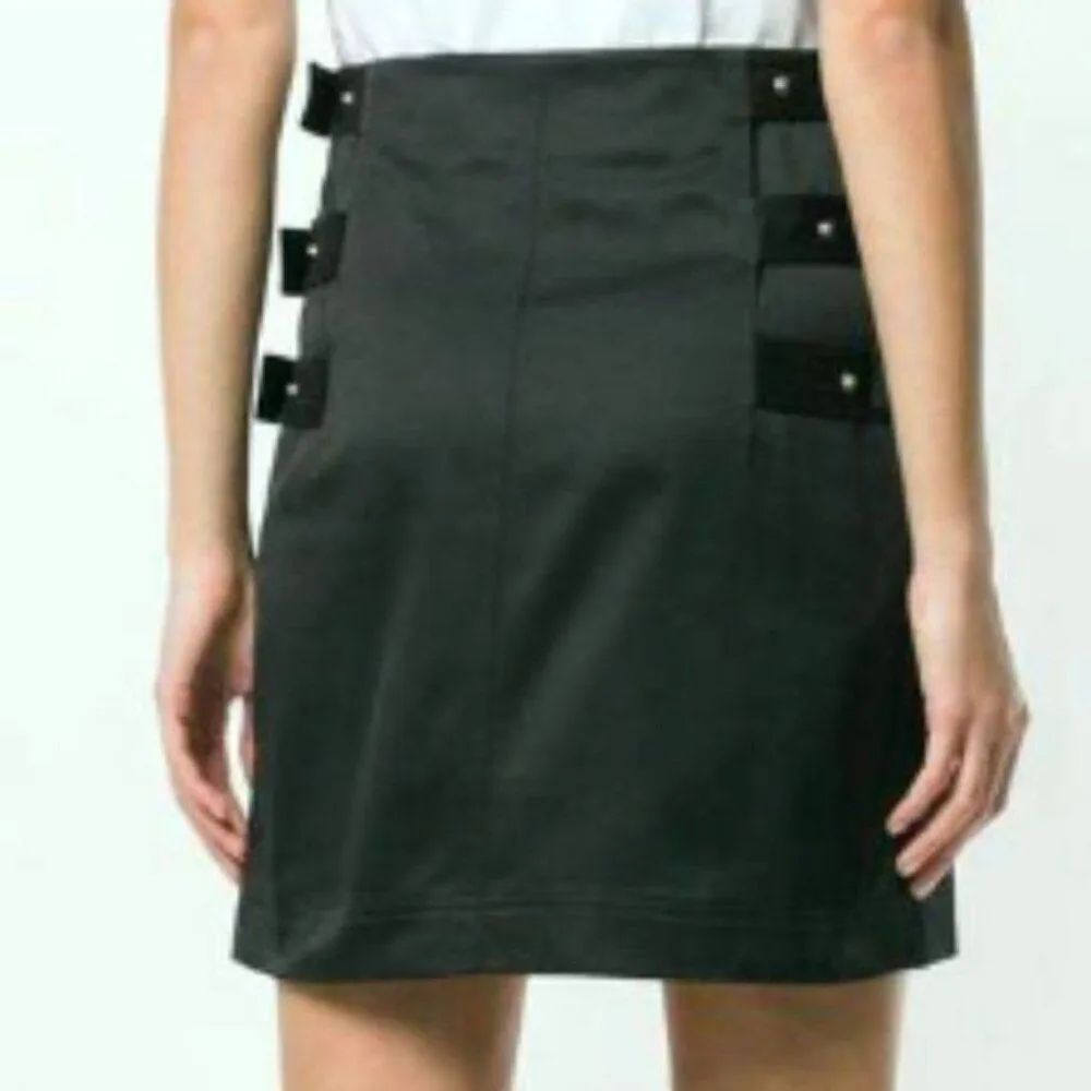 Helmut Lang buckle straight skirt black size 8 - Image 8