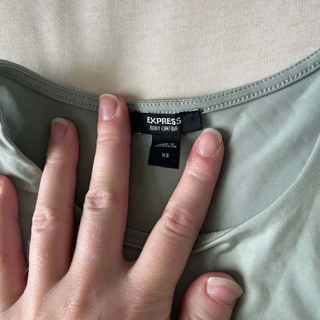 Express Women's Bodysuit in Sage - Image 4