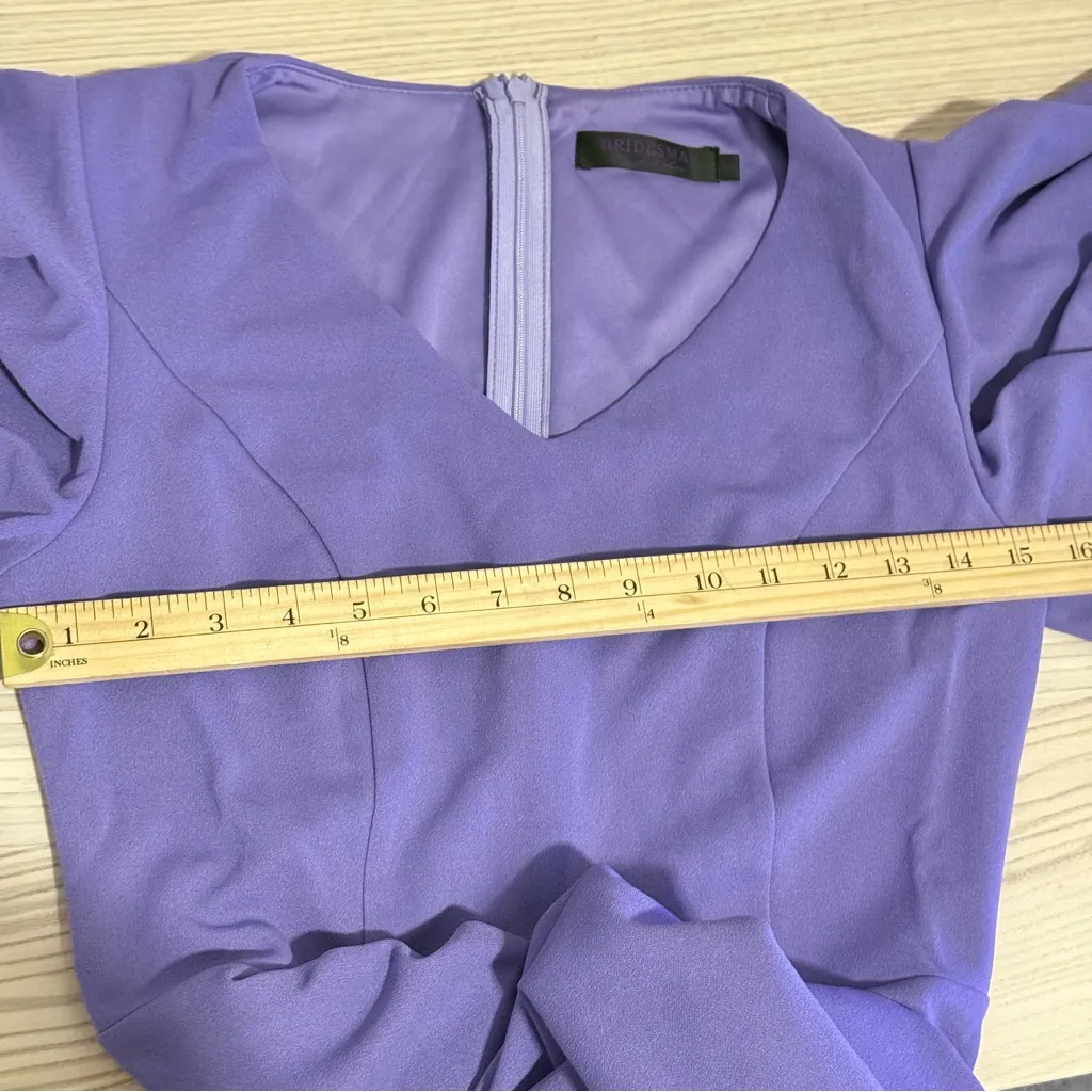 Women purple lavender dress Vintage Tea Dress Flared Sleeve Swing Party Dress My - Image 9