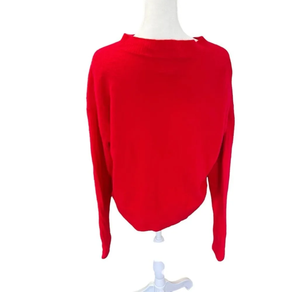 Solid & Striped 100% Cashmere Red Oversized Crewneck Sweater XS - Image 3