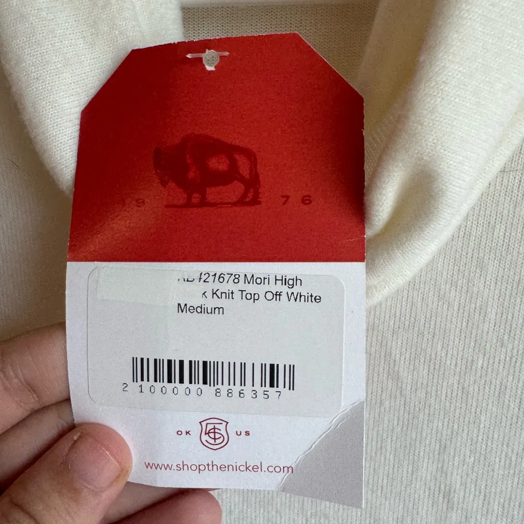 Sadie & Sage Cream Ruffle Sweater Medium - Image 6