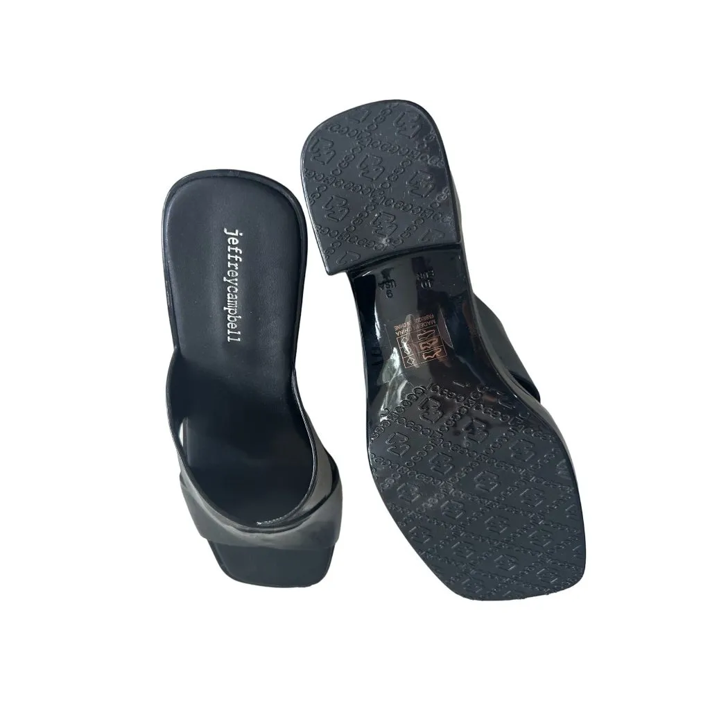 JEFFREY CAMPBELL Black Platform Slide Sandals Size 9 - Image 6