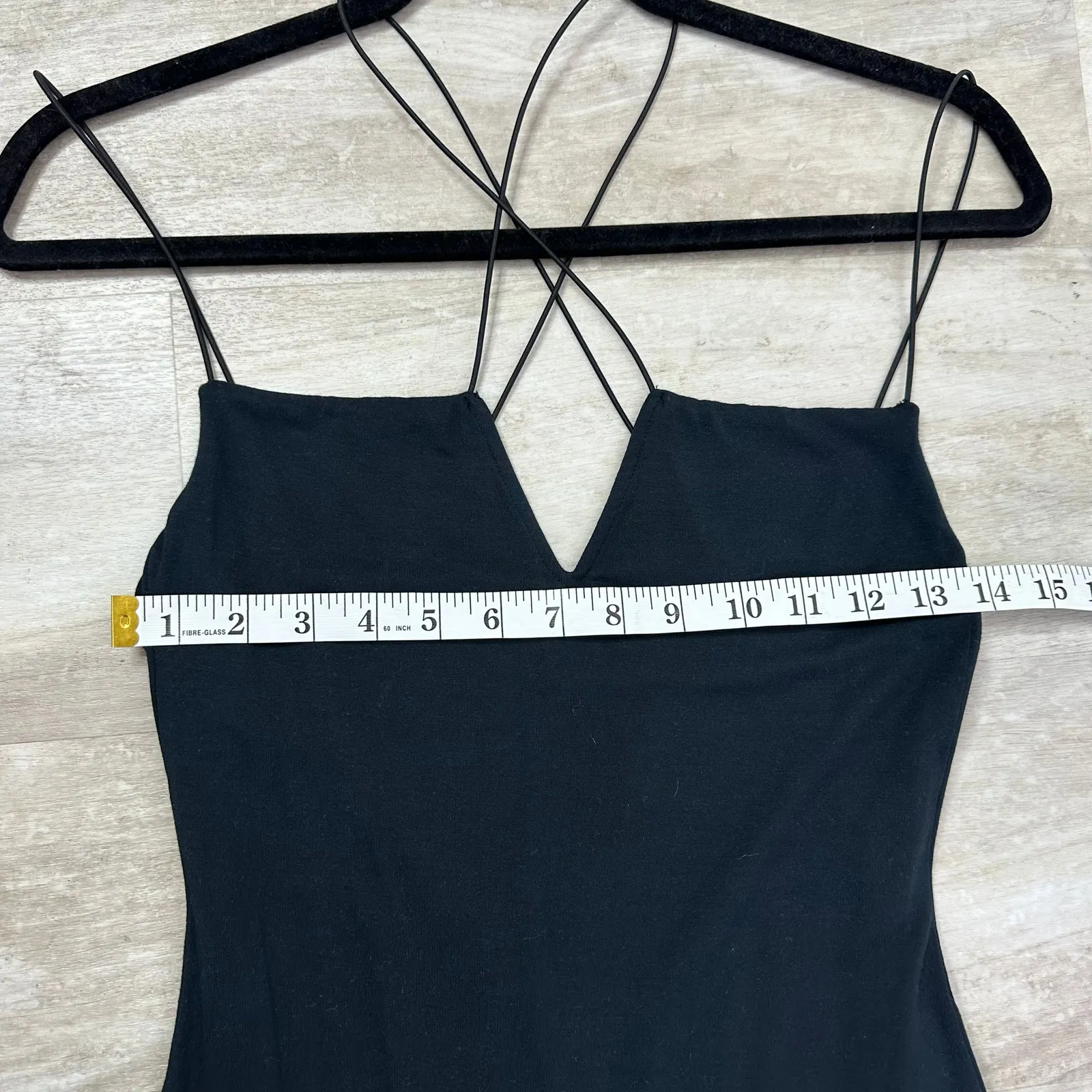 Ser.o.ya Black Brogan Dress Crisscross Jersey midi Dress Women’s Medium - Image 7