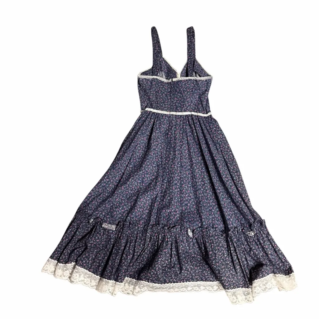 Gunne Sax Vintage 70s Prairie Cottage Core Maxi Dress Size 3 - Image 6