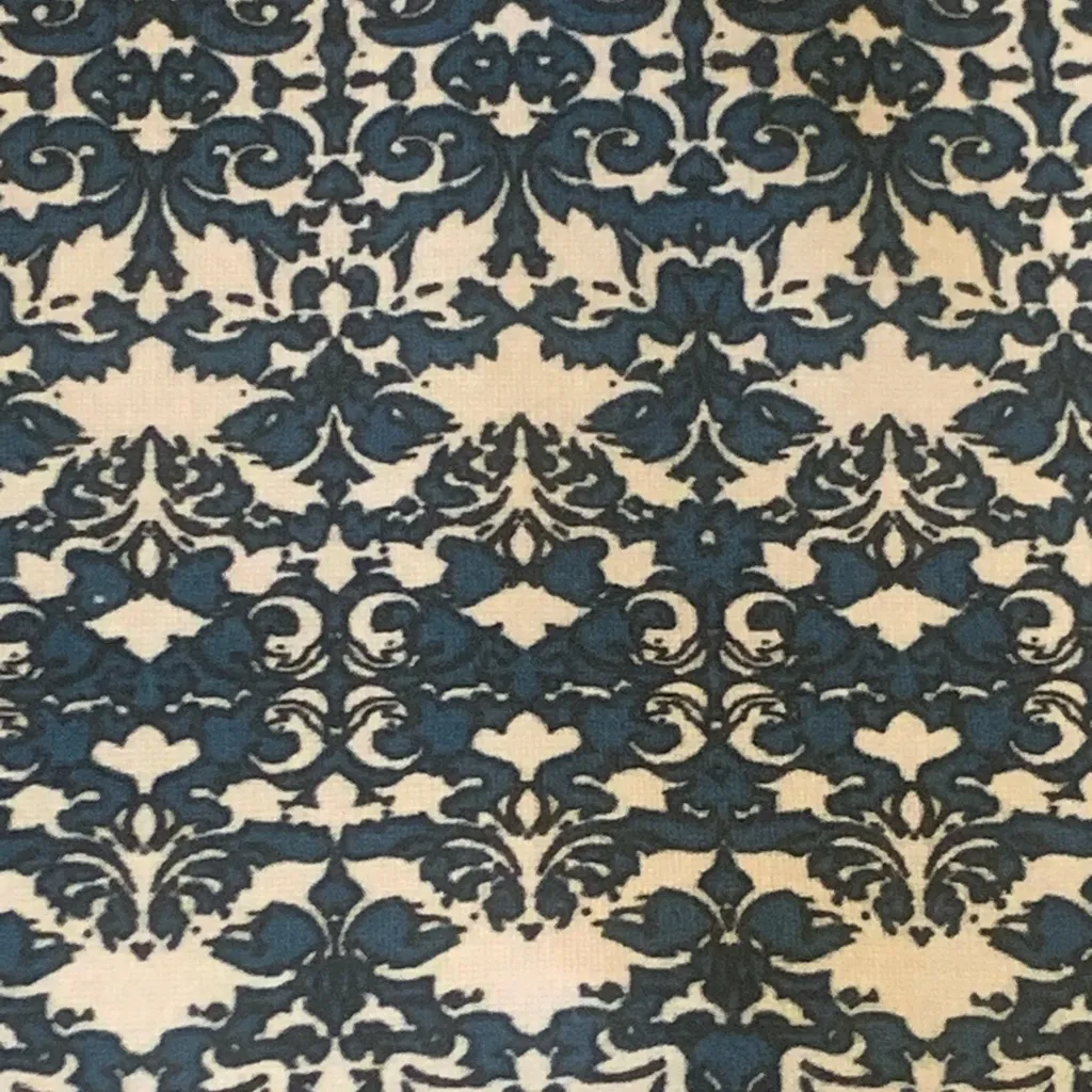 Cato Skirt 16 Black, Cream and Blue Patterned Front Panel Pencil Back Zipper - Image 2