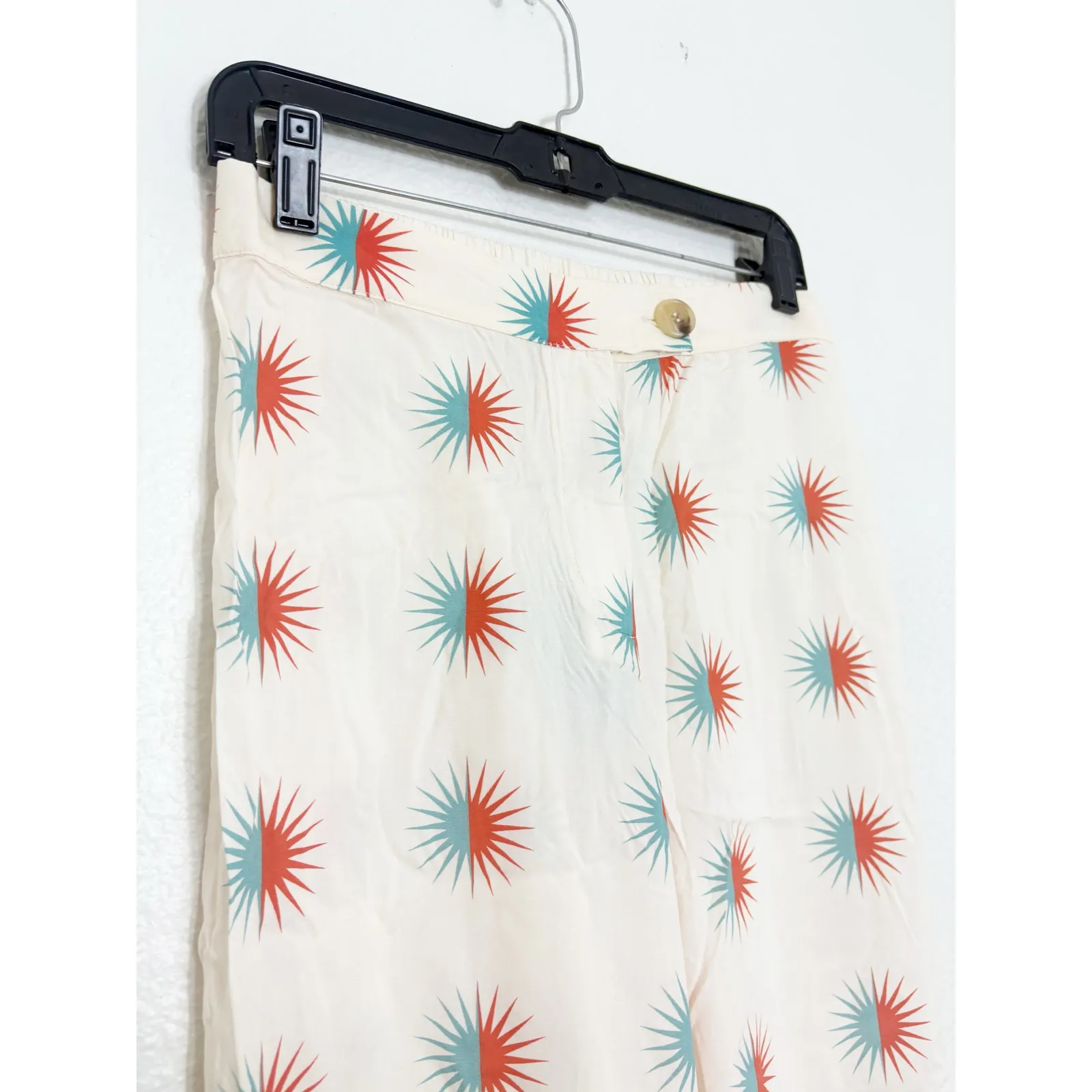 NWT VRG Girl Starry Eyed Pants Size 8 Straight Leg Lightweight Boho Vintage Y2K Orange - Image 8