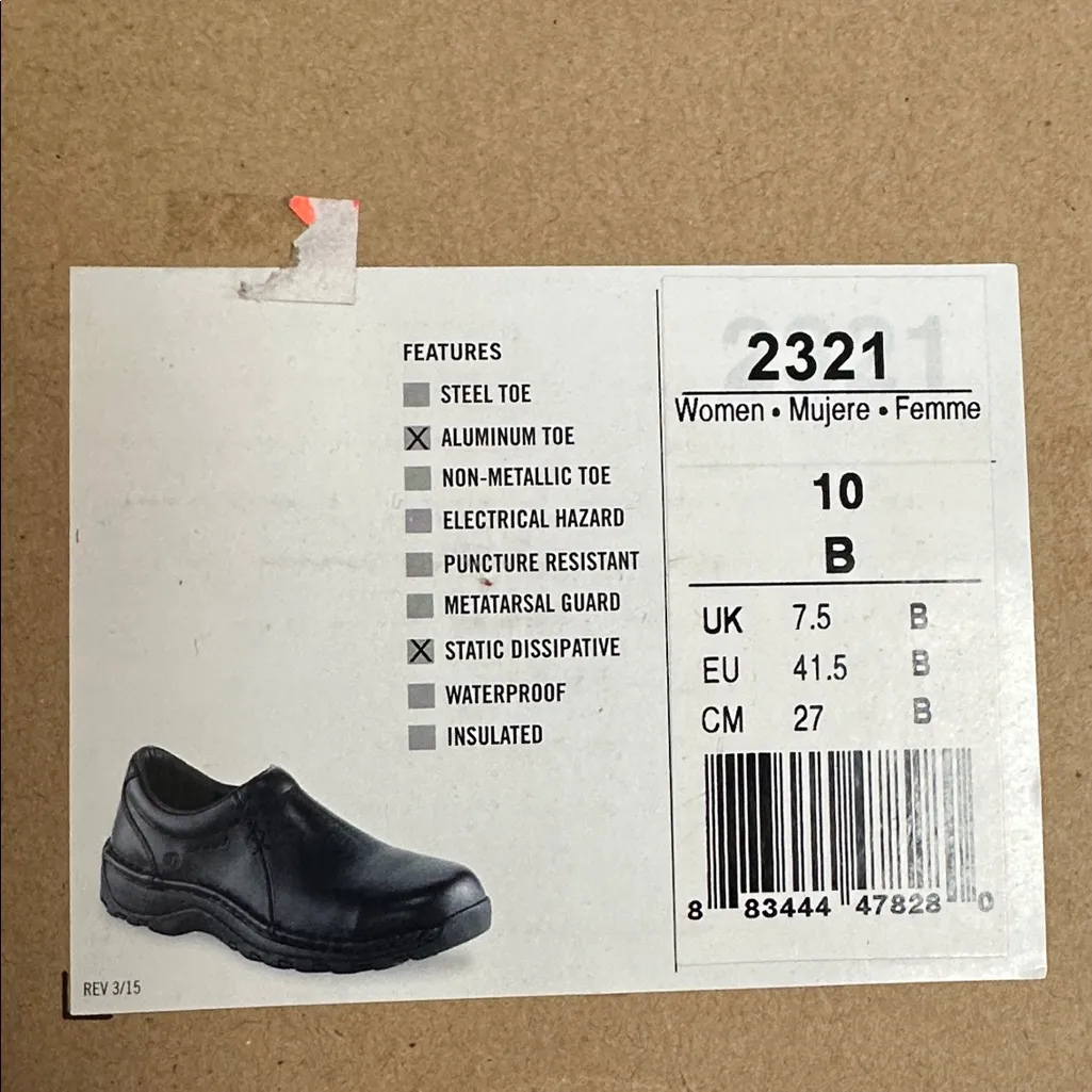 Red Wing 2321 Leather Aluminum Toe Slip Resistant Work Shoes Sz 10B Black Women - Image 5