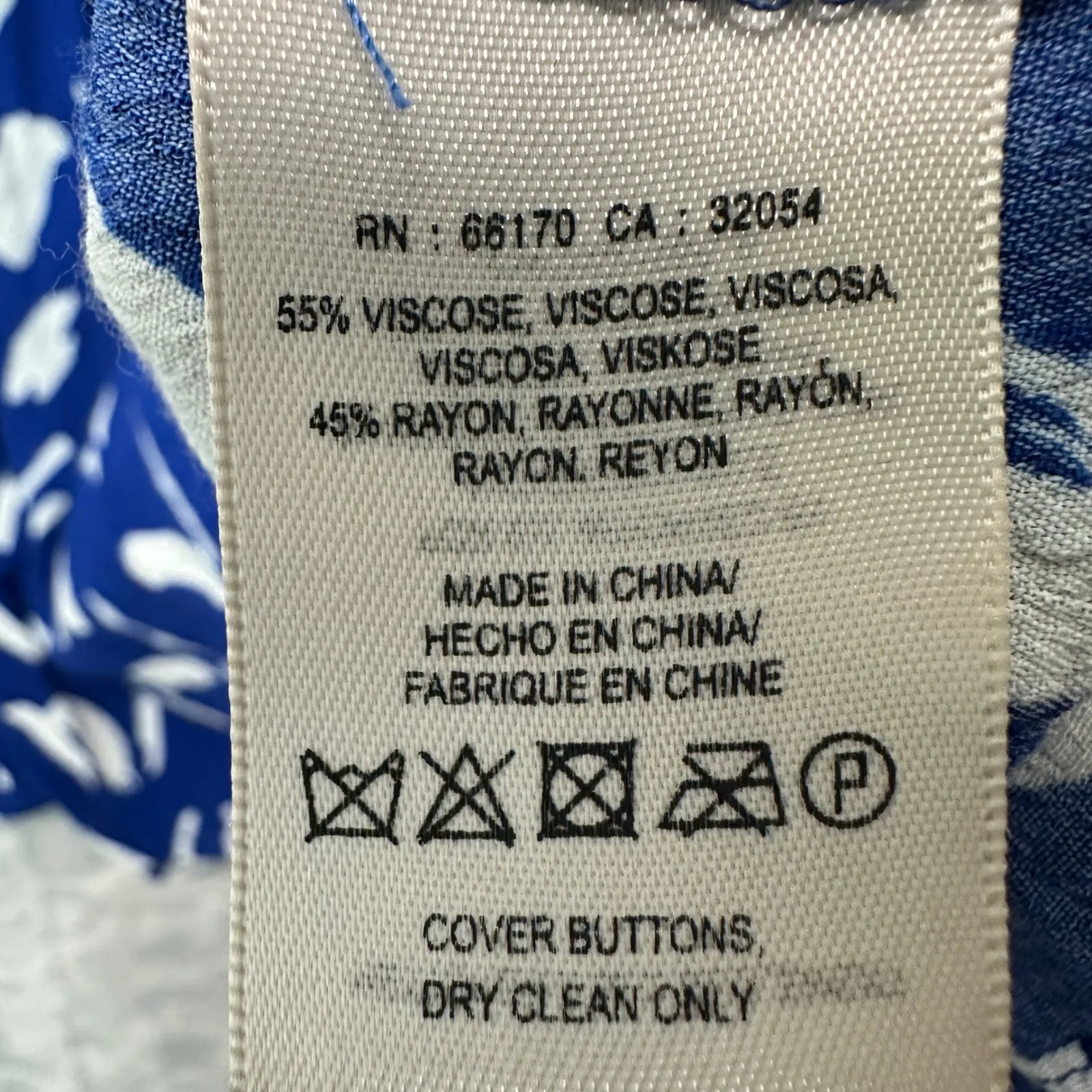 Maeve Womens Abstract Print Button Dress XS Blue Anthropologie Boho Resort Chic - Image 5