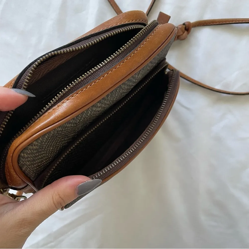 Brown leather crossbody bag - Image 7