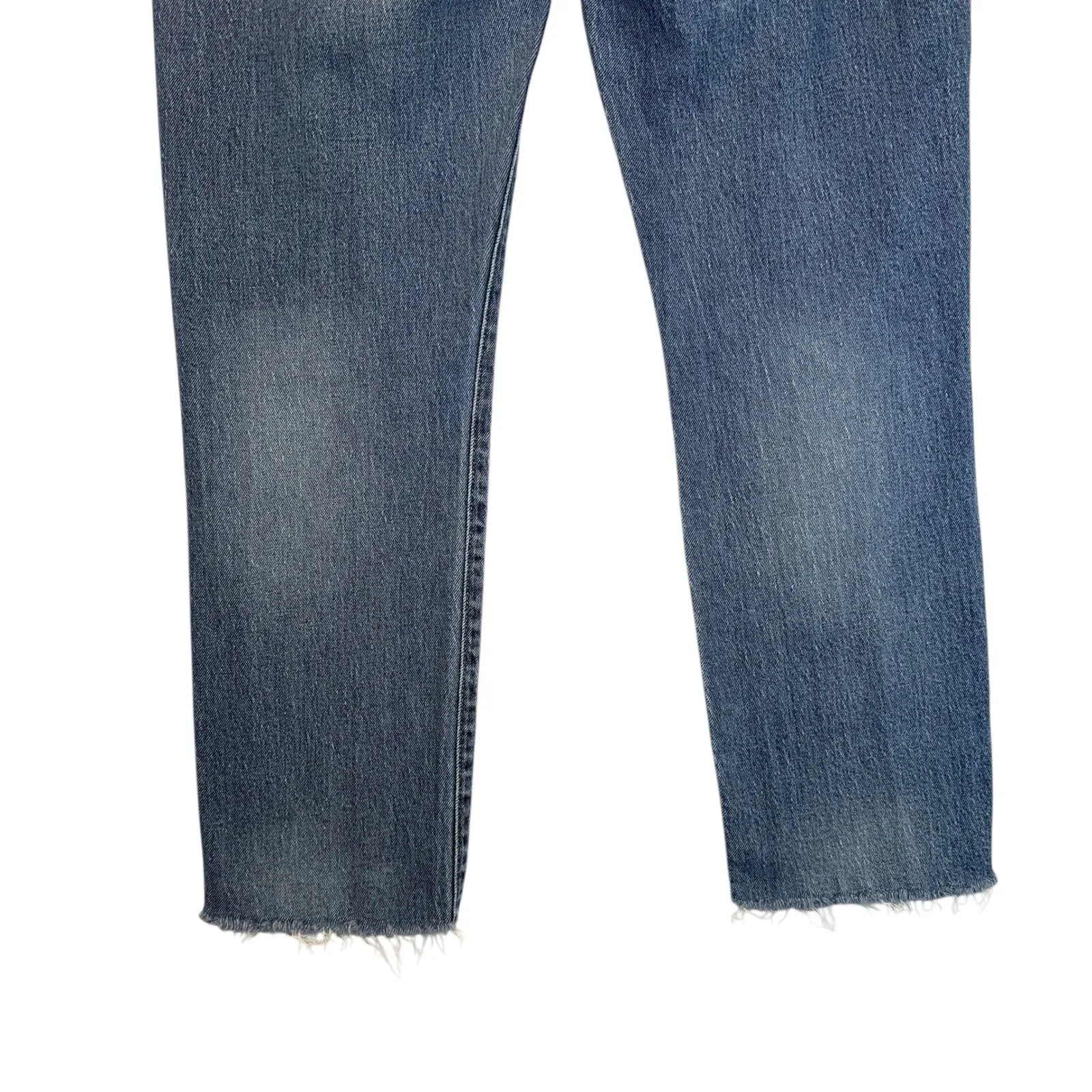 Joes Jeans The Lara Mid Rise Cigarette Ankle Jeans Distressed Raw Hem Blue 28 - Image 9