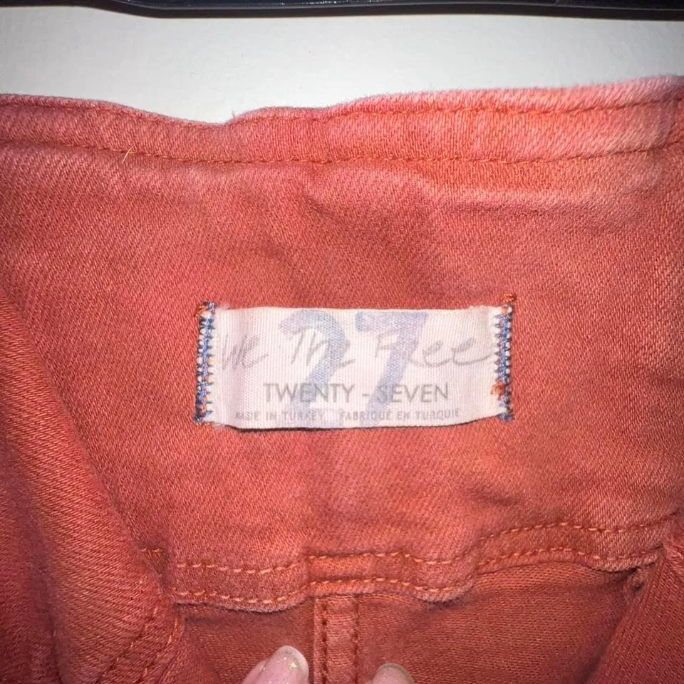 Rust Orange mini skirt with zipper, great for a night out #miniskirt - Image 3