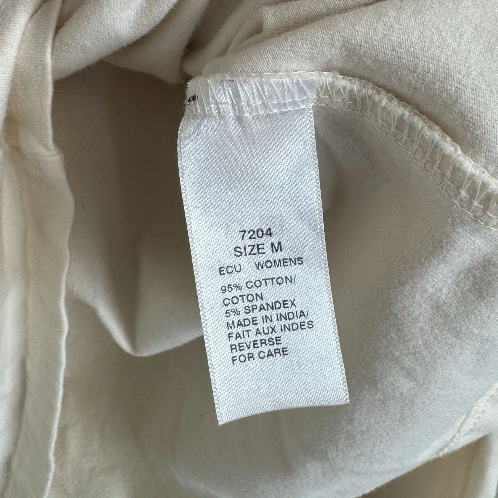 WoolRich Long Sleeve Crew Neck T-Shirt Woman’s Size M Ivory Cream Off White - Image 6