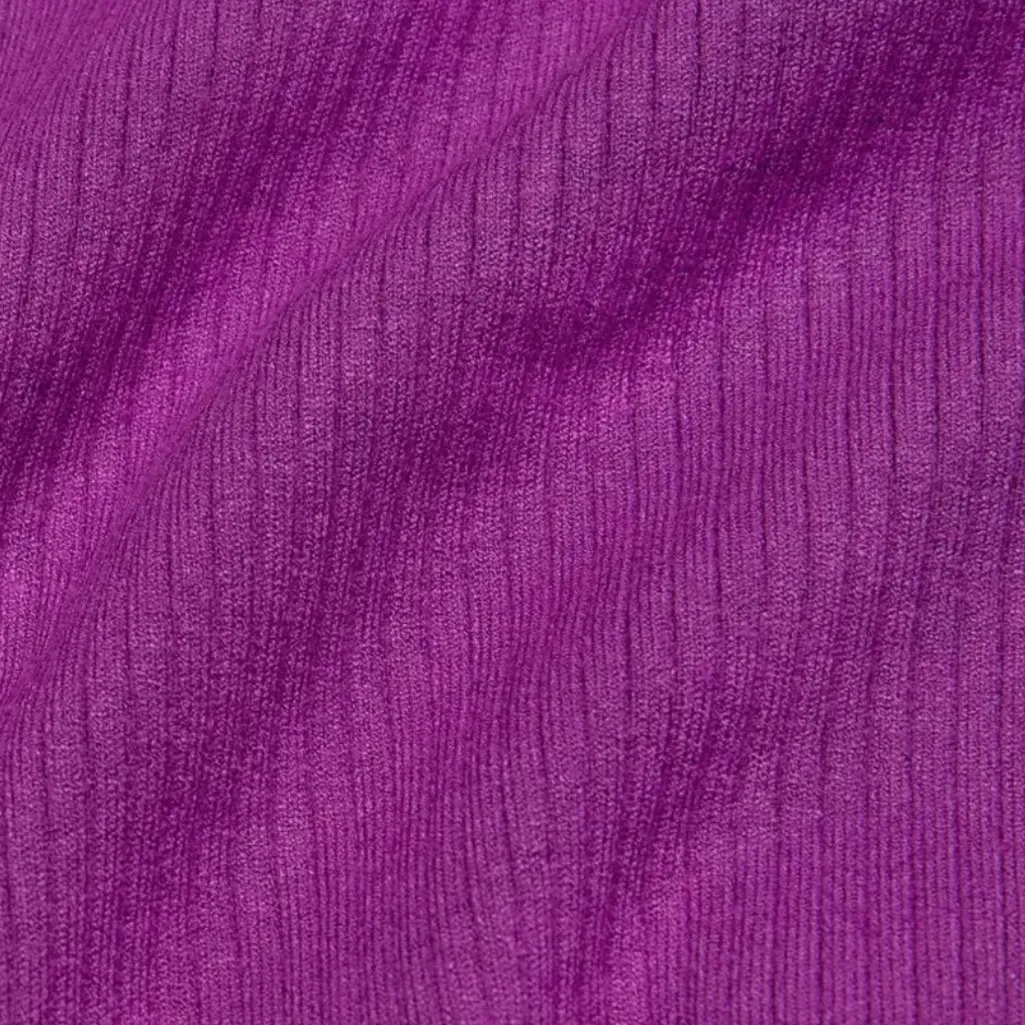 Aritzia Wilfred Free Cut Out Knit Ling Sleeve Mini Dress Bodycon Purple Size XS - Image 3