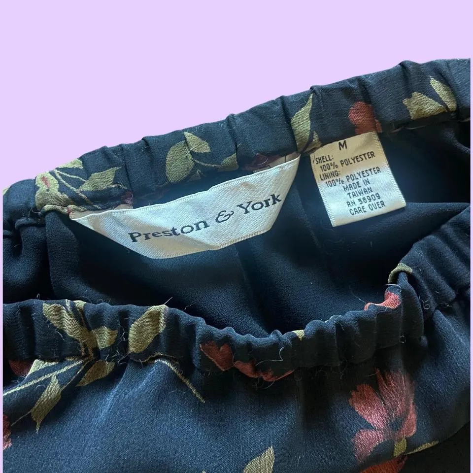 Vintage y2k Black Floral Midi Skirt 🔥 - Image 2