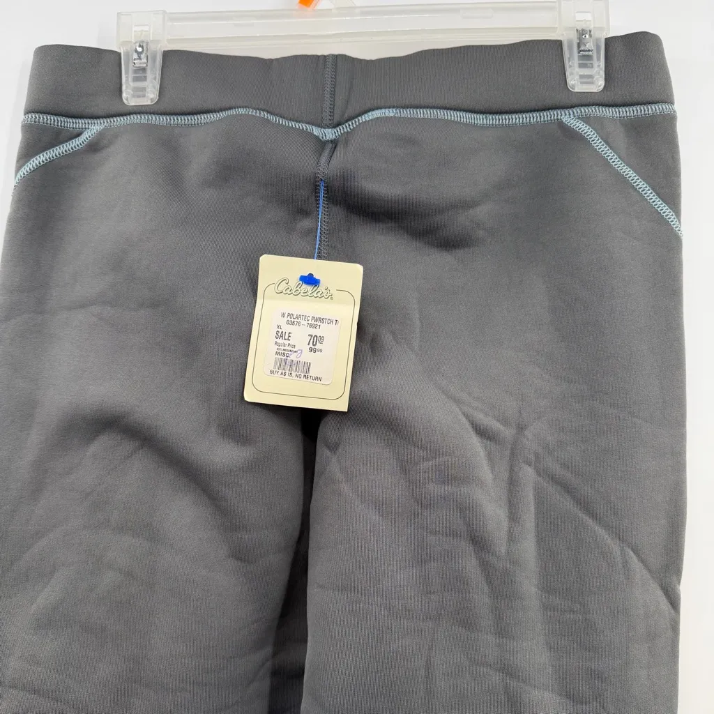 Cabela's polartec power stretch tights bottoms women's XL NWT Gray - Image 6
