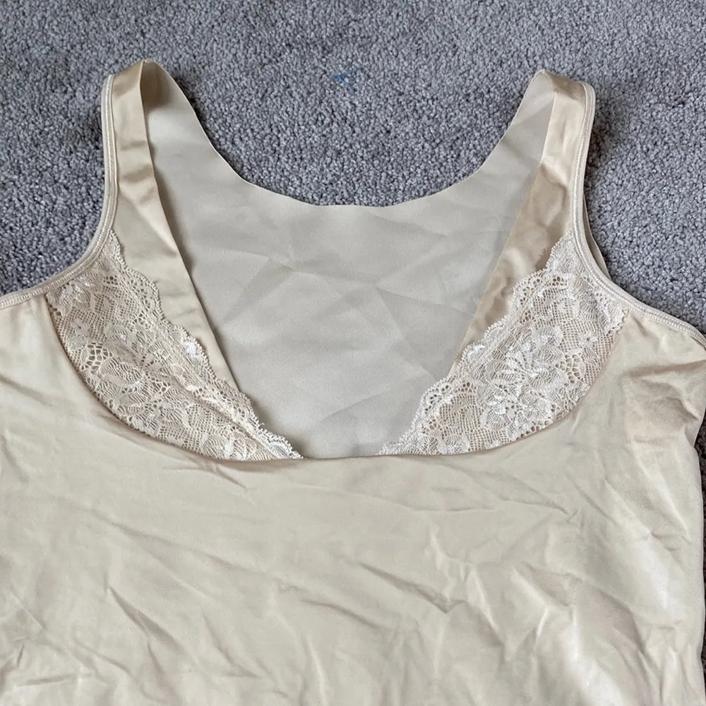 Maidenform Beige Lace Trim Shapewear Slip Dress SIZE XL - Image 2